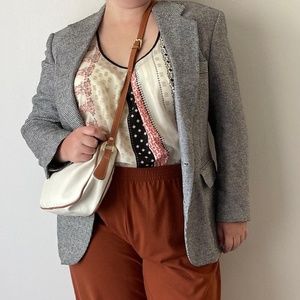 black and white checkered blazer